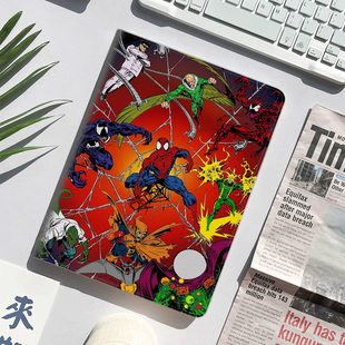 蜘蛛侠毒液动漫周边平板皮套适用ipad10保护壳pro13全包mini6软air56蚕丝纹10.9寸华为10.2笔槽11.5s小米