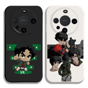 装甲重拳MEGALOBOX动漫周边液态硅胶手机壳适用MATE80PRO华为NOVA12保护套MATE60黑白VIVOPPO小米15荣耀200