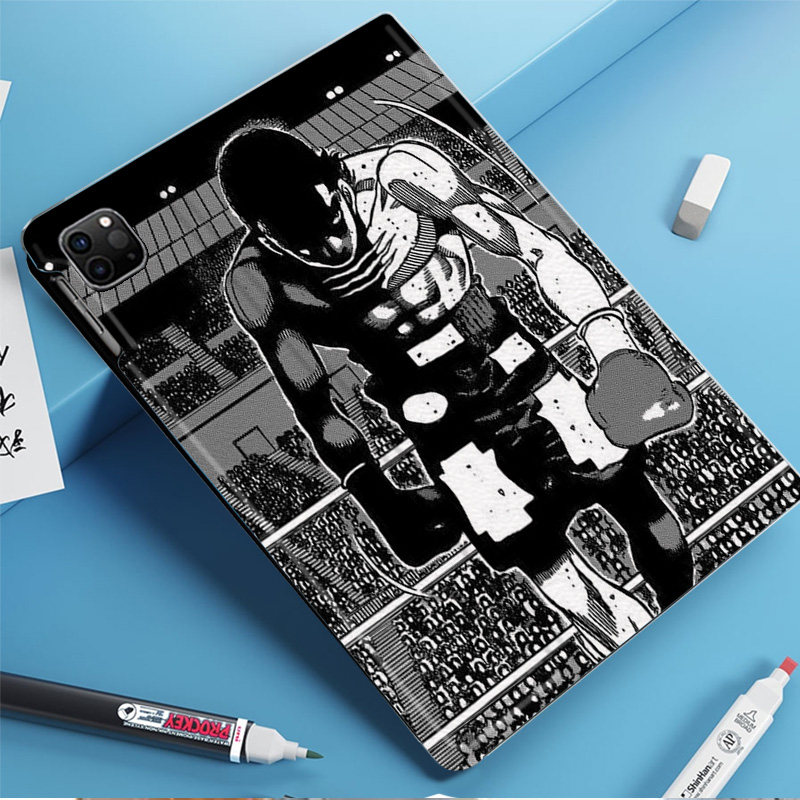 第一神拳鹰村守漫画周边平板皮套适用ipad10保护壳pro13全包mini6软air56蚕丝纹10.9寸华为10.2笔槽11.5s小