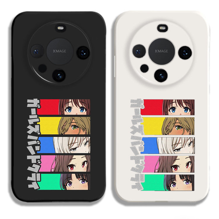 哭泣少女乐队组合周边动漫液态硅胶手机壳适用MATE60PRO华为NOVA12保护套P70黑白VIVOPPO小米14荣耀100苹果15