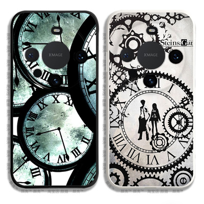 命运石之门 凤凰园真凶液态硅胶手机壳适用MATE60PRO华为NOVA11保护套P30 40 50黑白OPPO一加VIVO小米13荣耀