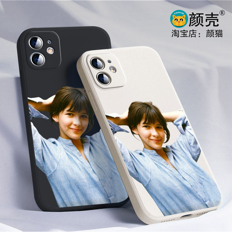 苏菲玛索电影初吻黑白侧边11手机壳16适用iphone13PRO苹果15maxr红米K70一加ace3小米14液态IQOO12硅胶VIVO软