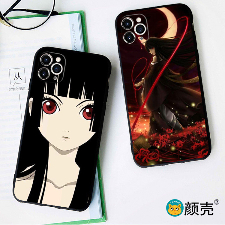 地狱少女动漫周边手机壳适用11PRO液态硅胶678plus苹果SE软XS MAX