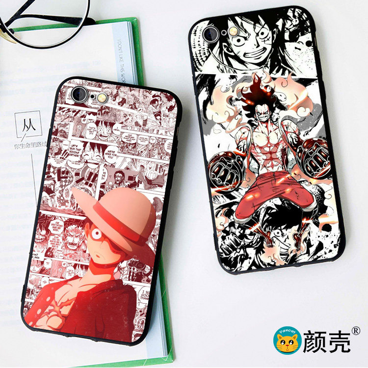 海贼王路飞鲁夫XR适用XSMAX手机壳7/8plus磨砂iphone6s硅胶防摔Xs