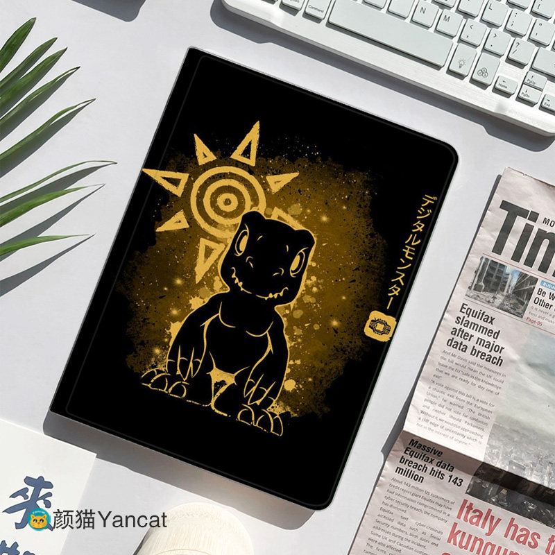 数码宝贝加布兽亚古兽平板皮套11适用ipad10保护壳pro13全包mini6软air56蚕丝纹10.9寸华为matepad笔槽11.5s