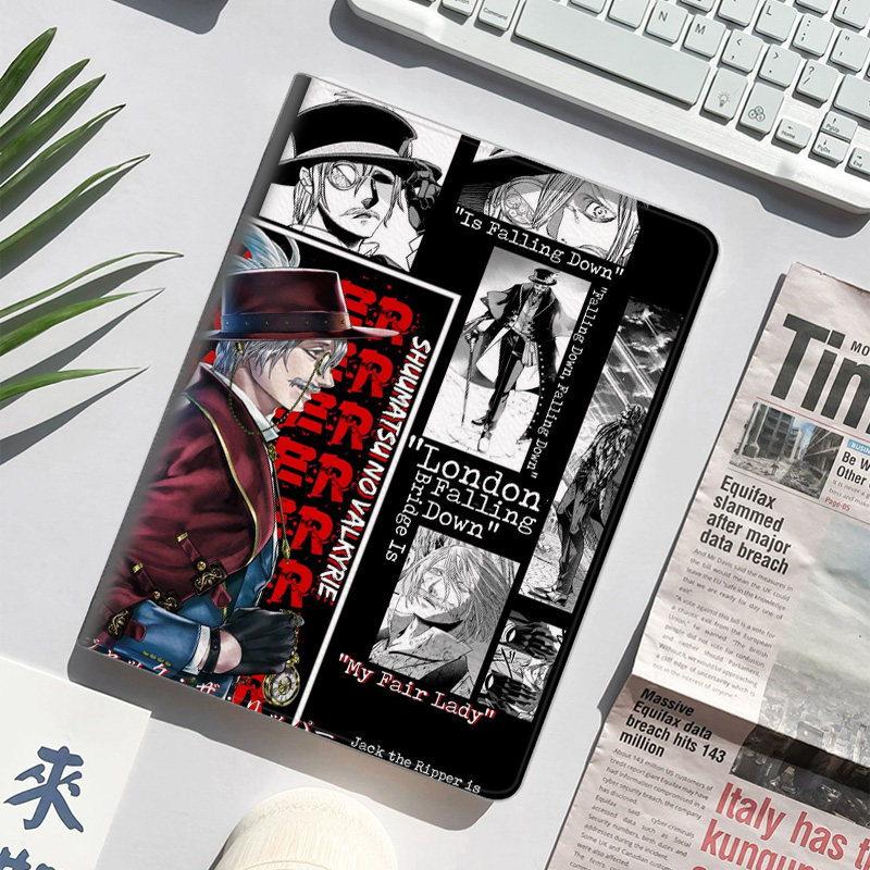 开膛手杰克 终末的女武神 动漫 连环杀手平板皮套适用ipad10保护壳pro13全包mini6软air56蚕丝纹10.9寸
