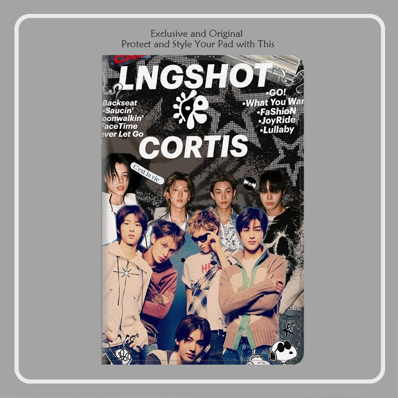 韩国男团 LNGSHOT 酷帅平板SE皮套10.4适用air保护壳matepad笔槽11.5s软12.2蚕丝纹10.8英寸华为pro荣耀13