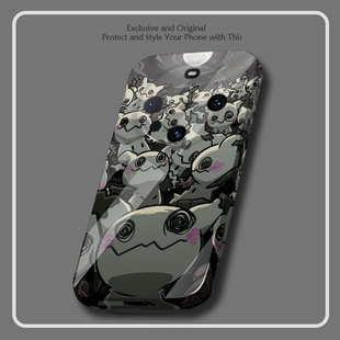 谜拟q宠物卡通30光面手机壳40适用mate 60 pro华为nova11保护套P50三星S23ultra菲林小米13荣耀70苹果14MAX