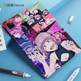 彻夜之歌周边 七草荠二次元平板皮套11适用ipad10保护壳pro13全包mini6软air56蚕丝纹10.9寸华为matepad笔槽1