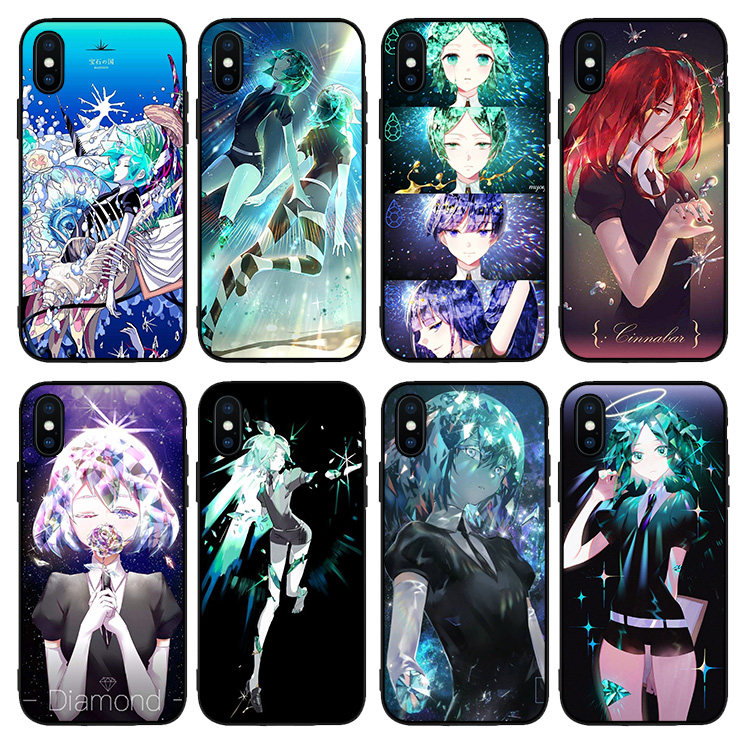 宝石之国磷叶石手机壳适用XR防摔XS苹果SE软11PROMAX钻石6S78PLUS