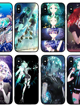 宝石之国磷叶石手机壳适用XR防摔XS苹果SE软11PROMAX钻石6S78PLUS