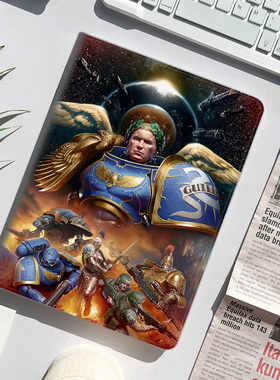 战锤40k罗保特基里曼平板皮套适用ipad10保护壳pro13全包mini6软air56蚕丝纹10.9寸华为10.2笔槽11.5s小米