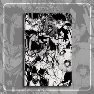 蓝色监狱马狼平板皮套11适用ipad10保护壳pro13全包mini6软air56蚕丝纹10.9寸华为matepad笔槽11.5s小米VIVO