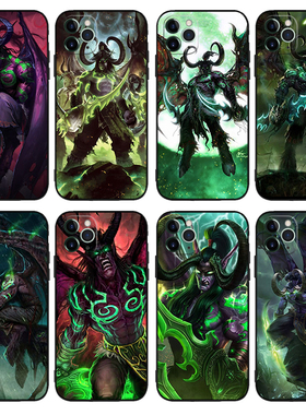 11液态硅胶手机壳适用iPhone8伊利丹怒风XSMAX苹果7PLUS魔兽小米9 12 13 14 PRO MAX华为NOVA56一加红米K50软