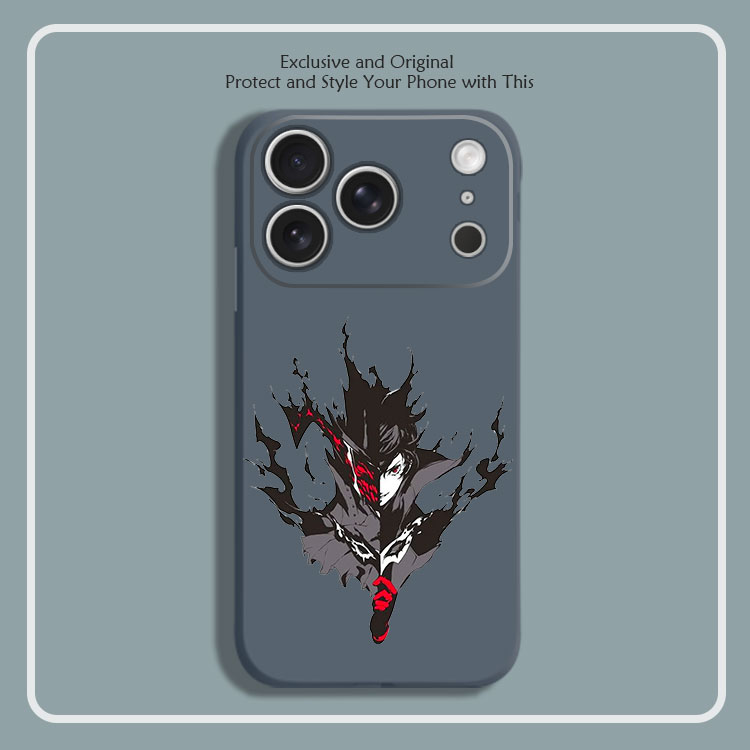 P5女神异闻录8色液态硅胶12手机壳11适用14苹果15 16 17PROMAX红米K90全包软VIVO小米13挂绳IQOO12华为MATE