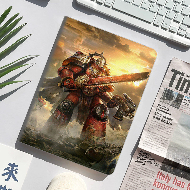 战锤40K游戏同款平板皮套适用ipad10保护壳pro13全包mini6软air56蚕丝纹10.9寸华为10.2笔槽11.5s小米三星