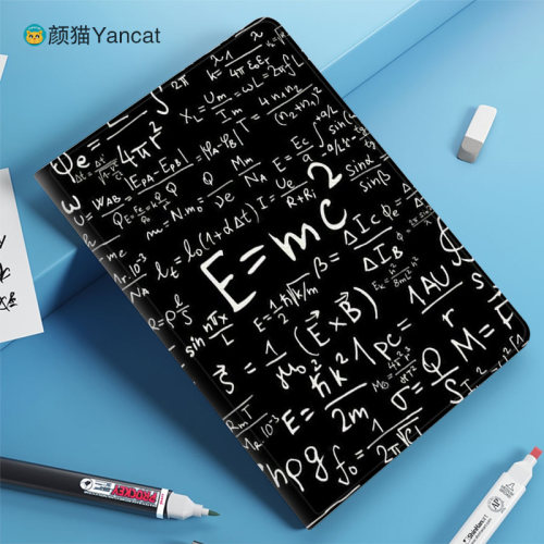e=mc2爱因斯坦相对论平板皮套11适用ipad10保护壳pro13全包mini6软air蚕丝纹10.9寸华为matepad笔槽11.5s小米