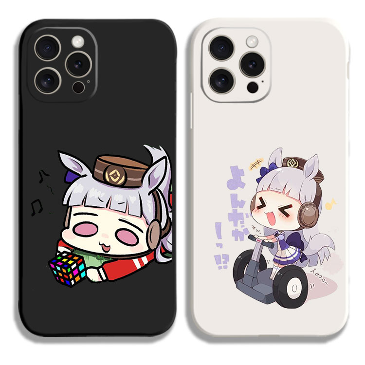 赛马娘黄金船黑白侧边11手机壳16适用iphone13PRO苹果15maxr红米K70一加ace3小米14液态IQOO12硅胶VIVO全包软