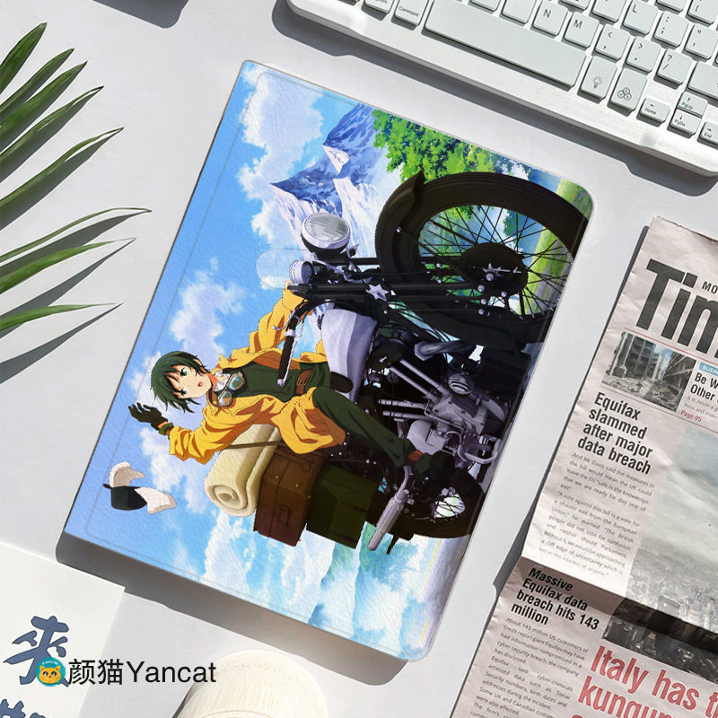 奇诺之旅动漫平板皮套11适用ipad10保护壳pro13全包mini6软air56蚕丝纹10.9寸华为matepad笔槽11.5s小米6IQOO