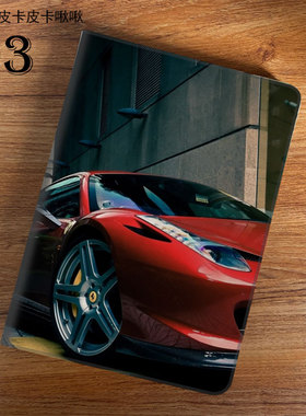 红色跑车超跑酷帅平板皮套11适用ipad10保护壳pro13全包mini6软air56蚕丝纹10.9寸华为matepad笔槽11.5s小