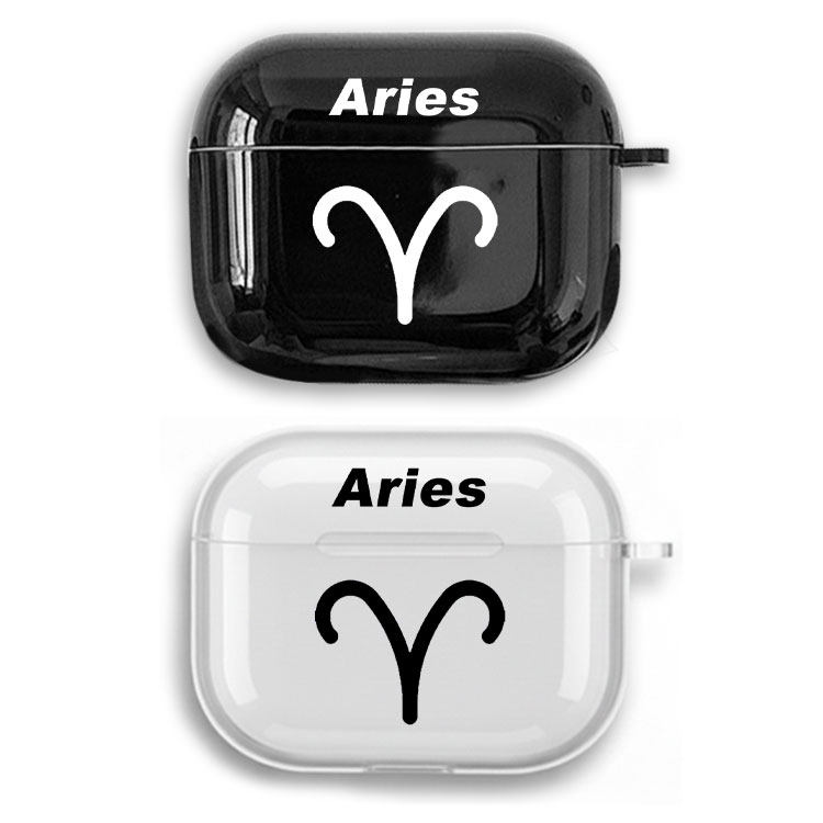 Aries白羊座 十二星座耳机套适用Airpods保护壳苹果2无线蓝牙盒3代pro软硅胶4亮黑透明全包分体式第一