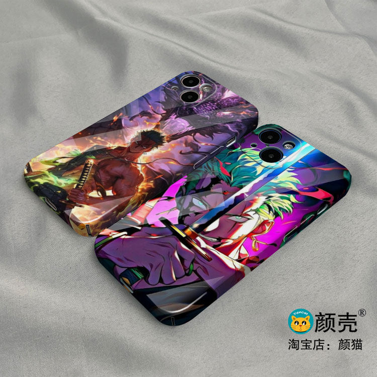 海贼王索隆ZORO手机壳适用iphone15promax菲林14Plus全包边12苹果XR小米13华为mate60玻璃P40硅胶VIVOX90硬壳