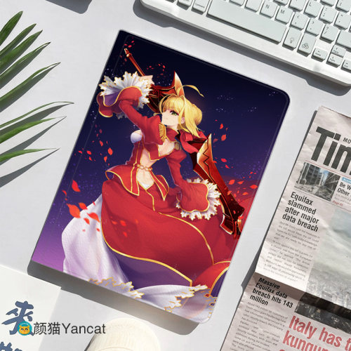 fate尼禄saber阿尔托莉雅fgo呆毛王平板皮套11适用ipad10保护壳pro13全包mini6软air蚕丝纹10.9寸华为matepad
