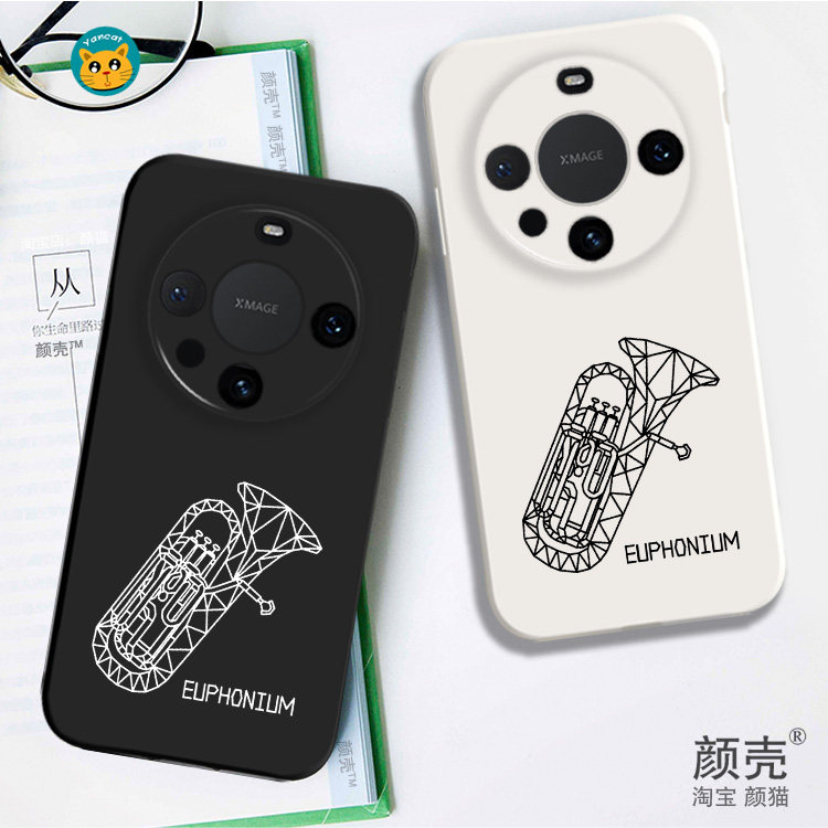 吹响吧上低音号黄前久美子高坂丽奈周边液态硅胶手机壳适用MATE70PRO华为NOVA12保护套PURA80黑白VIVOPPO小米