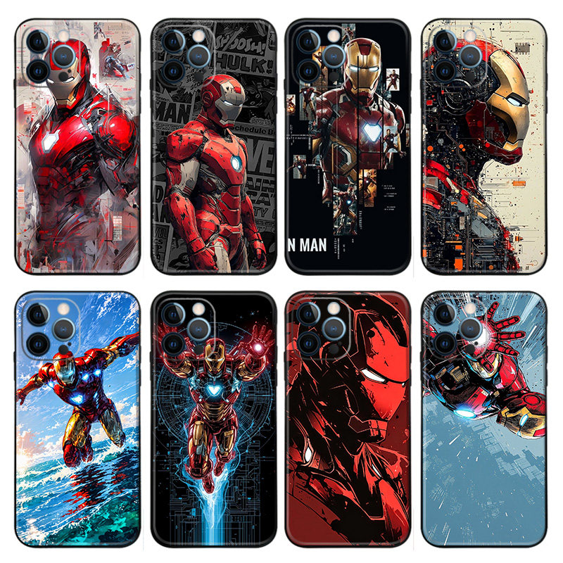 钢铁侠手机壳适用iPhone12苹果14PROMAX硅胶15软17红米K90一加VIVOX100小米13挂绳IQOO9华为MATE80PRO