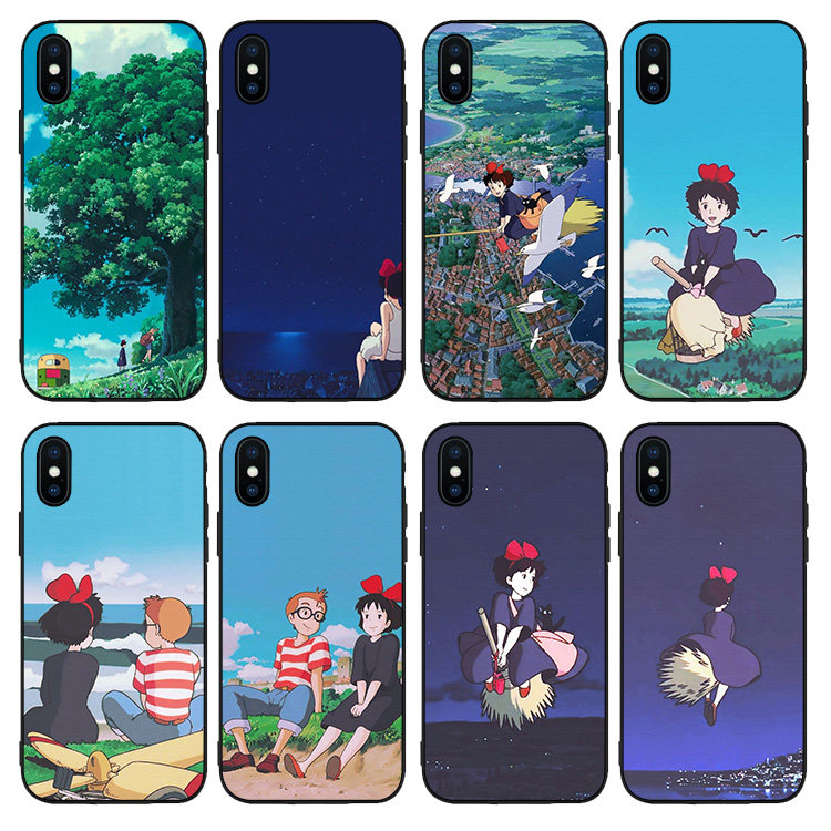 魔女宅急便宫崎骏苹果XS手机壳8plus磨砂适用于6s软壳7P挂绳X情侣