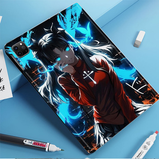 fate远坂凛动漫周边平板皮套适用ipad10保护壳pro13全包mini6软air56蚕丝纹10.9寸华为10.2笔槽11.5s小米三