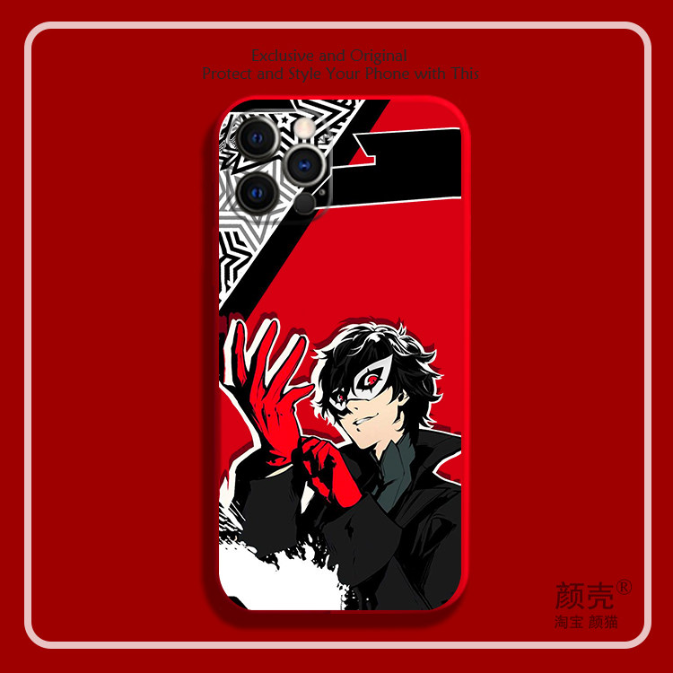 P5女神异闻录JOKER 12色液态硅胶手机壳适用苹果iPhone 11 12 13 14 PRO MAX XS XR 6 7 8华为一加小米VIVOx9