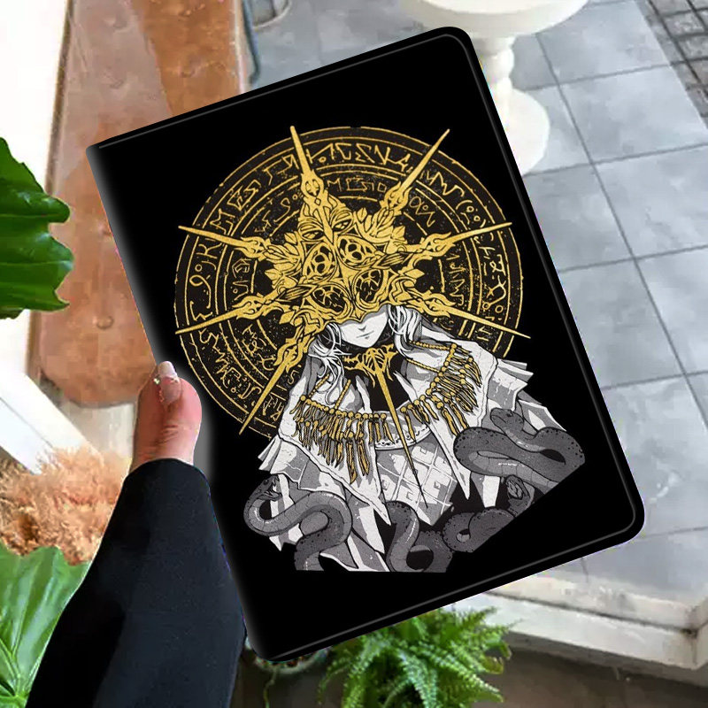 暗影太阳葛温德林黑暗之魂平板皮套适用ipad10保护壳pro13全包mini6软air56蚕丝纹10.9寸华为10.2笔槽11.5