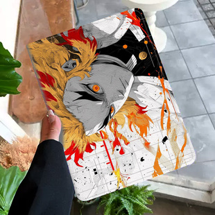 鬼灭之刃炼狱动漫周边平板皮套适用ipad10保护壳pro13全包mini6软air56蚕丝纹10.9寸华为10.2笔槽11.5s小米