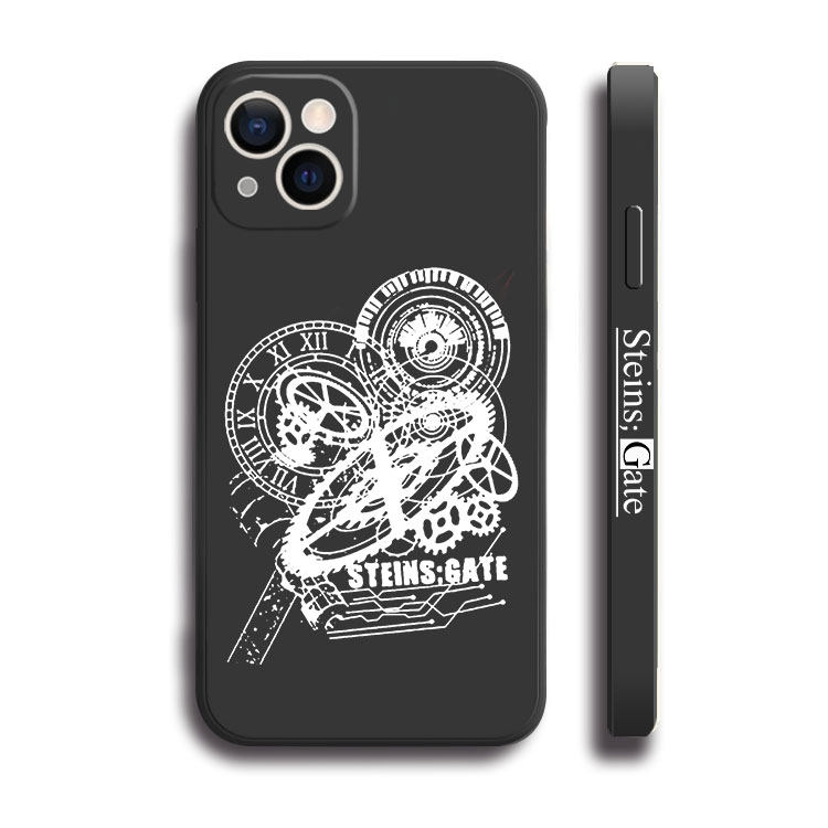 命运石之门牧濑红莉栖动漫黑白侧边11手机壳12适用苹果15maxr红米K70一加ace2小米14液态IQOO12硅胶VIVOX100s