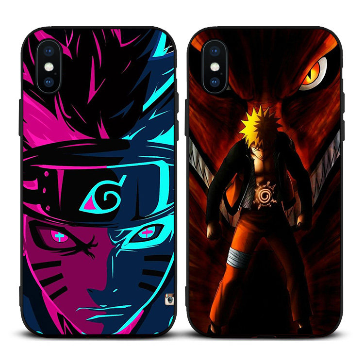 火影忍者11鸣人九尾6s适用XS MAX手机壳8plus软硅胶iPhone7挂绳XR