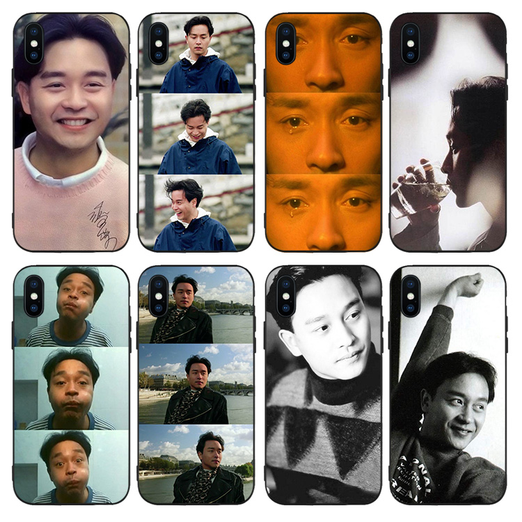 张国荣老照片任意型号适用于8手机壳X苹果6s挂绳5se硅胶7PLUS软壳