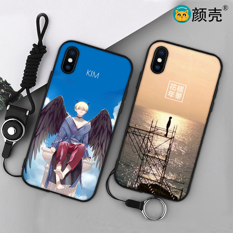 朴智旻X郑号锡金泰亨适用于6/5s/8/7plus苹果X手机壳全包软硅胶套