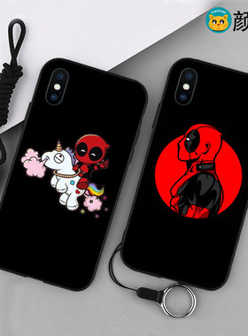 死侍2电影周边6s适用x手机壳8plus磨砂iphone7防摔软壳5se挂绳6sp