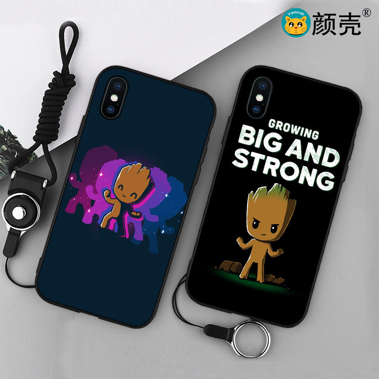 银河护卫队树人格鲁特5s手机壳适用于6s苹果XSMAX软套7/8plus磨砂