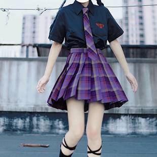 原创JK制服百褶裙大码 猫之物语正版 轮褶裙显腿长半身裙 jk裙 45cm