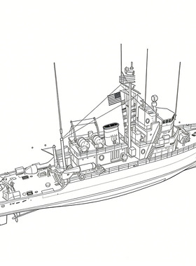 预售SSC350160/S 1/350 军事模型 美国 好斗级远洋扫雷舰