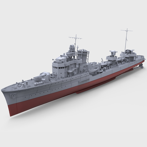 预售SSC72733/S 1/72 军事模型 意大利镖级驱逐舰 “镖” 号1935