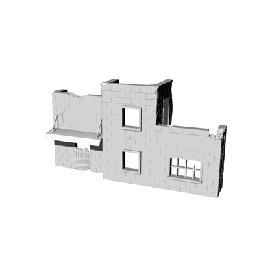 SSMODEL   军模场景 废墟 断壁 残骸  1set