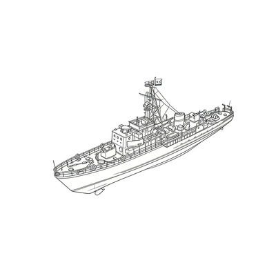 预售SSC1250173/S 1/1250 军事模型 苏联 T43级254型扫雷舰