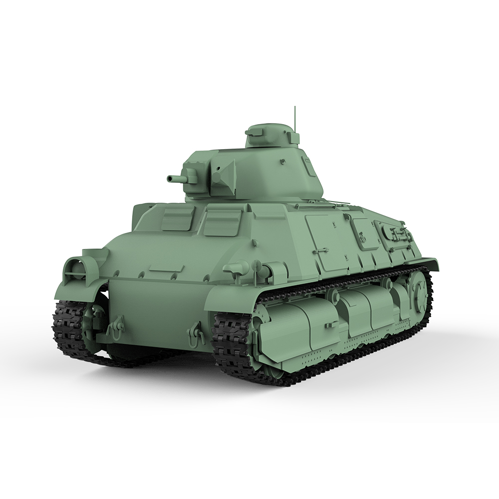 1/144比例军事模型 法国 索玛 S-35 中型坦克 配兵人