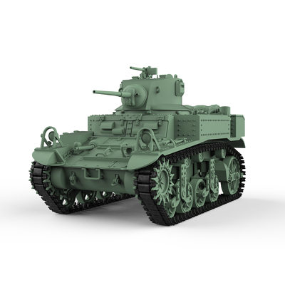 SS72505 1/72  军事模型 美国 M3A1 斯图亚特 轻型坦克 V2.0