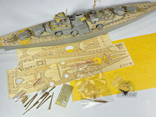 川渝 CYE038 提尔皮茨木甲板金属炮管桅杆升级套装配号手05359