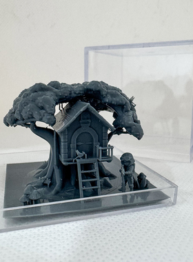 老姚 LYTS018  微缩场景  梦幻树屋探险奇遇场景展示盒  1set