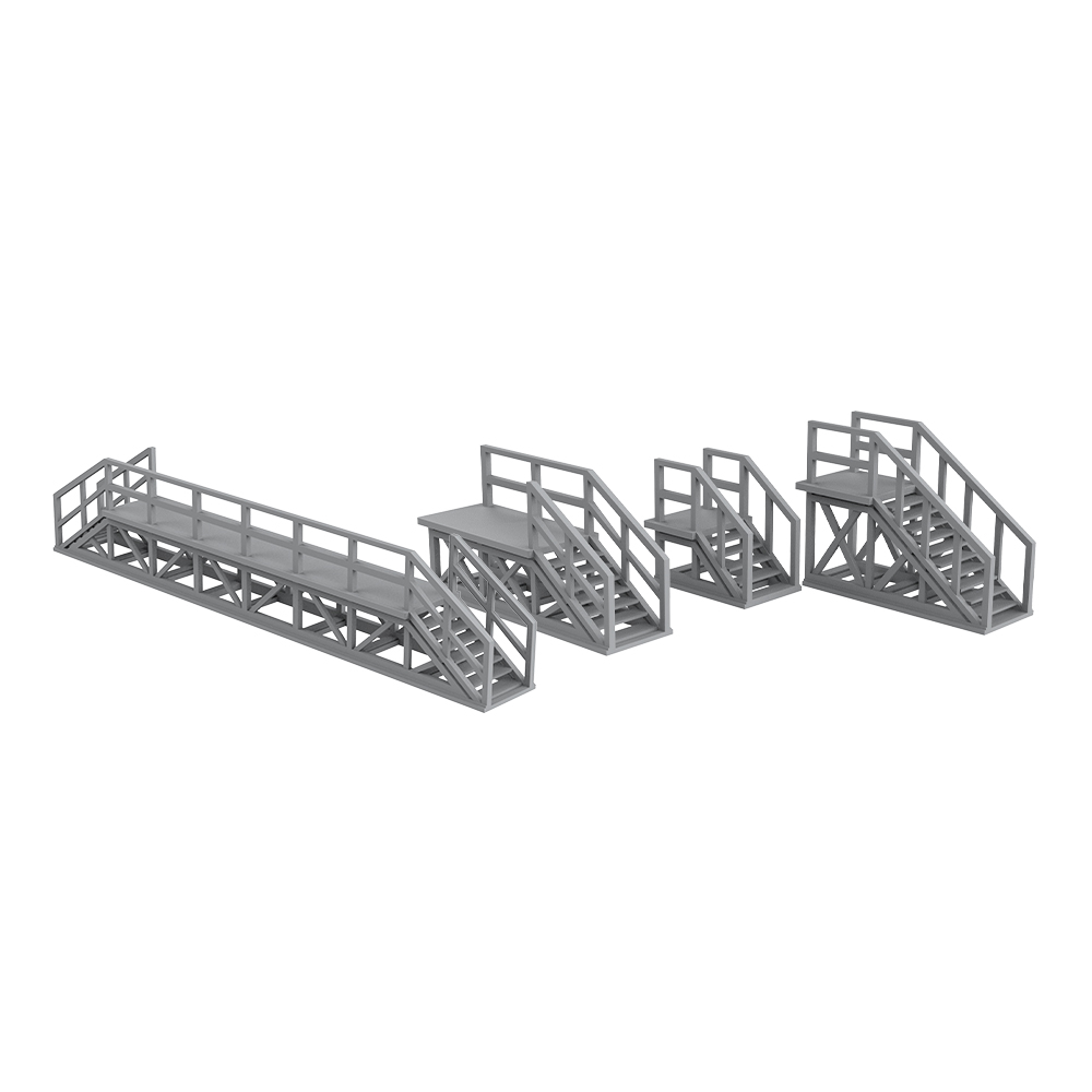 老姚手工坊 各比例 机车工厂维修梯 火车模型场景  4pcs